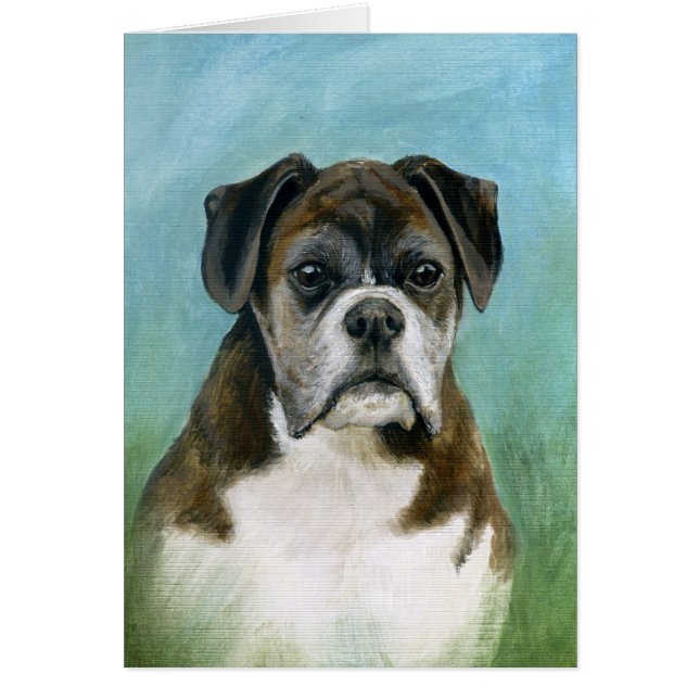 Tarjeta del perro del boxeador (Frente)