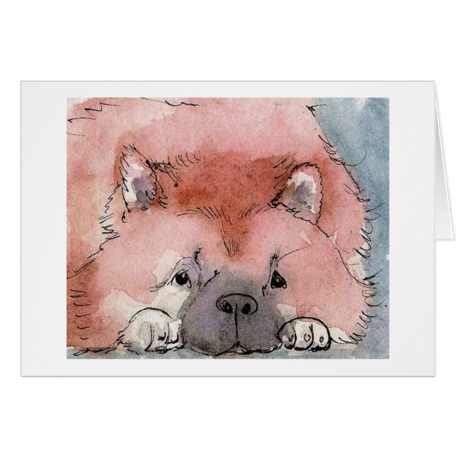 Tarjeta del perro del perro chino (Anverso (Horizontal))