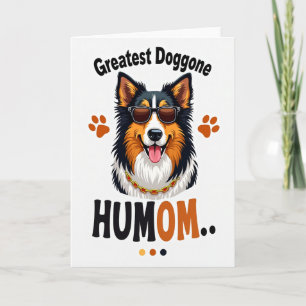 Tarjeta del perro más grande con rayas