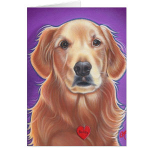 Tarjeta del perro salvaje del golden retriever