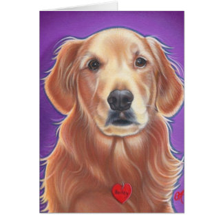 Tarjeta del perro salvaje del golden retriever