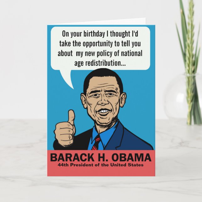 Tarjeta del personalizable de Barack Obama (Anverso)