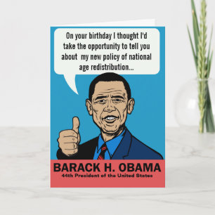 Tarjeta del personalizable de Barack Obama