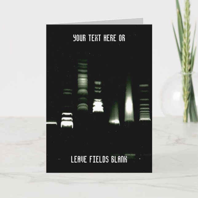 Tarjeta del personalizable de la electroforesis (Anverso)