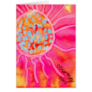 Tarjeta del personalizable de Sun de Courtney