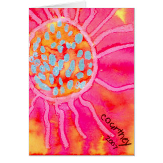 Tarjeta del personalizable de Sun de Courtney