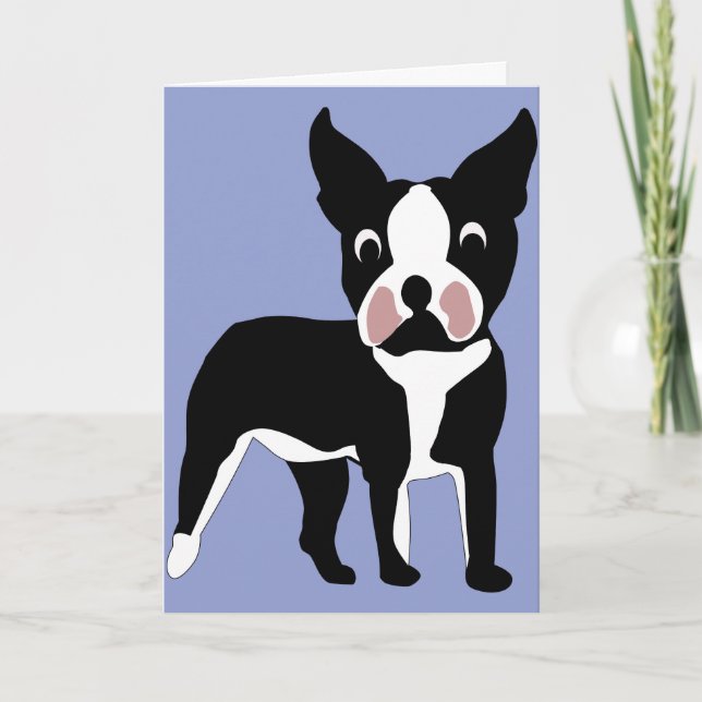 Tarjeta del personalizado Boston Terrier (Anverso)