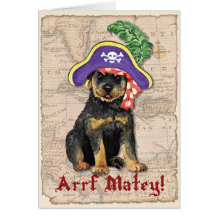 Tarjeta del pirata de Rottweiler