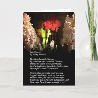 Tarjeta del poema del navidad