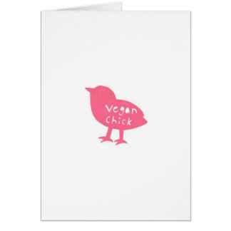Tarjeta del polluelo del vegano