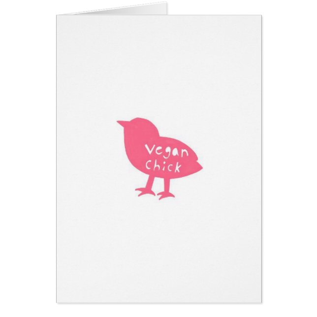 Tarjeta del polluelo del vegano (Frente)