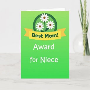 Tarjeta del Premio a la Mejor Sobrina Esmeralda
