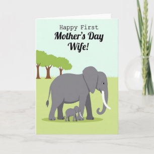 Tarjeta del Primer Día de la Madre para Esposa con