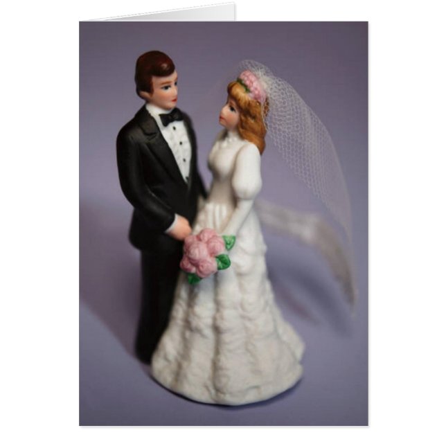 Tarjeta del primero del pastel de bodas (1) (Frente)