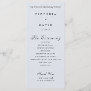 Tarjeta del programa de bodas forestales encantada