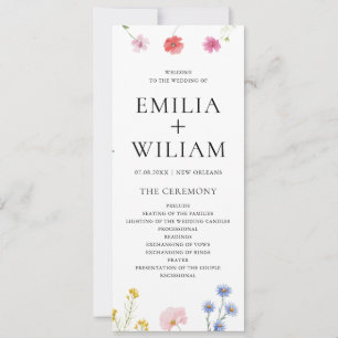 Tarjeta del programa de matrimonio biológico román