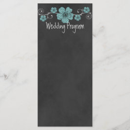 Tarjeta del programa de matrimonio Chalkboard para