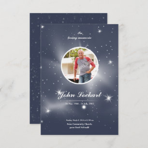 Tarjeta del programa del funeral conmemorativo