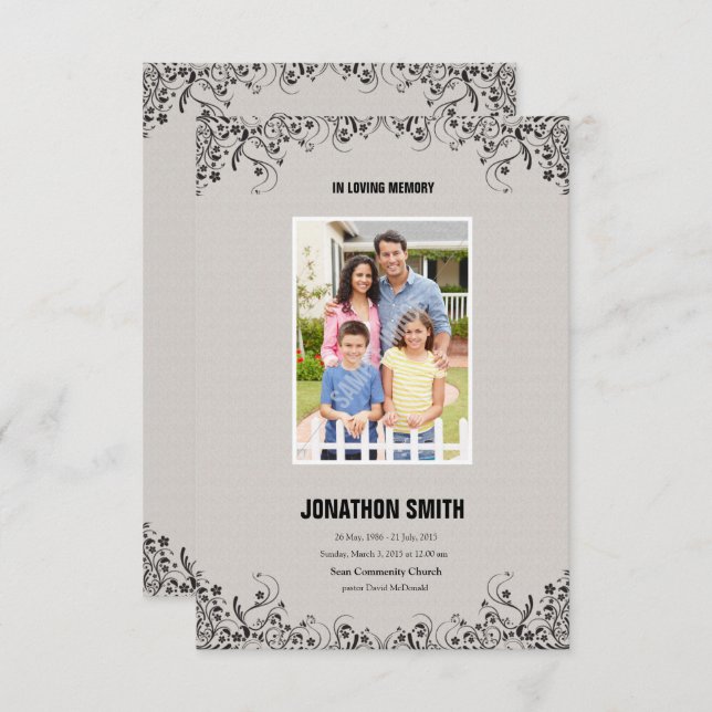 Tarjeta del programa Memorial (Anverso / Reverso)