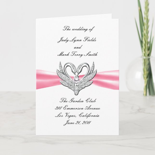 Tarjeta del Programa Pink Ribbon Silver Swans (Anverso)