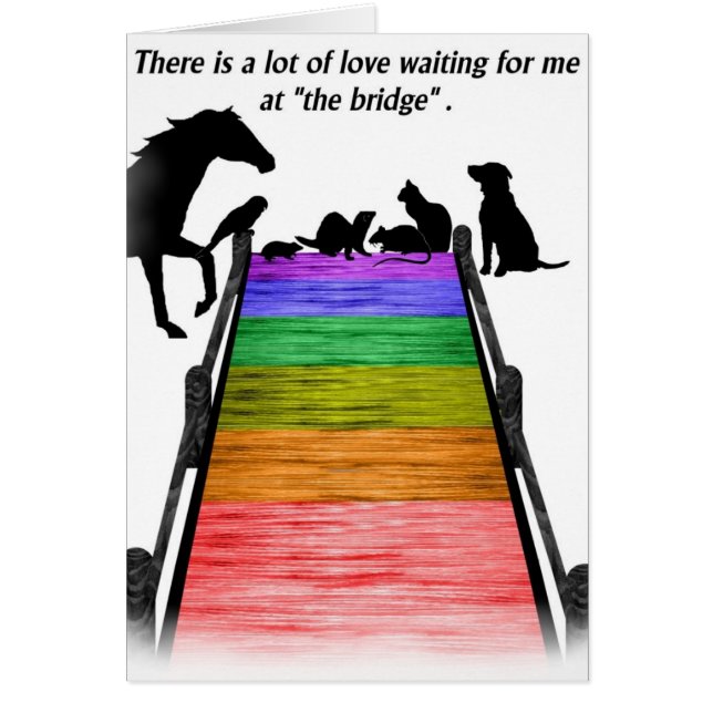 Tarjeta del puente del arco iris (Frente)