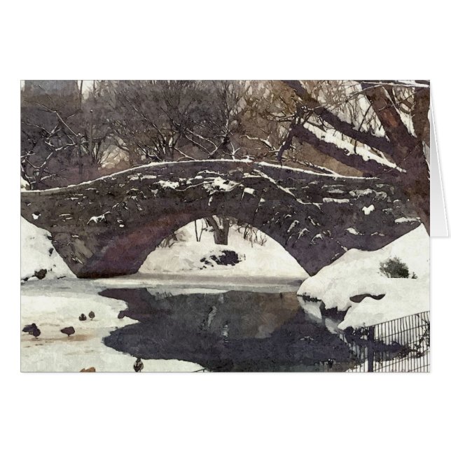 TARJETA DEL PUENTE GAPSTOW EN INVIERNO (Anverso (Horizontal))
