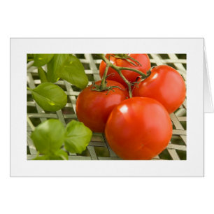 Tarjeta del racimo del tomate
