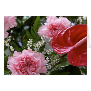 Tarjeta del ramo de las flores