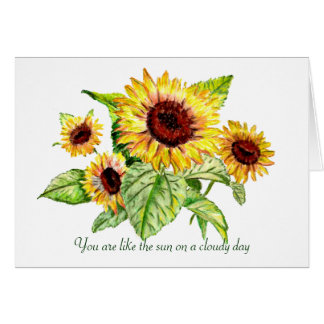 Tarjeta del ramo del girasol