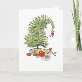 Tarjeta del ratón del árbol de navidad