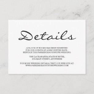 Tarjeta del recinto de la información