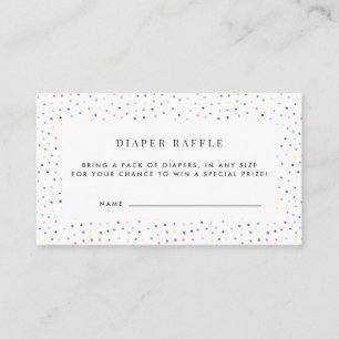 Tarjeta del recinto de la rifa del pañal de Baby