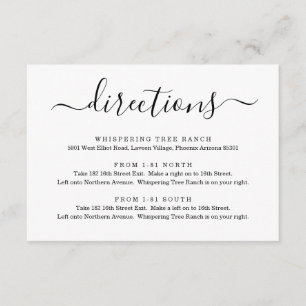 Tarjeta del recinto de las direcciones - simple