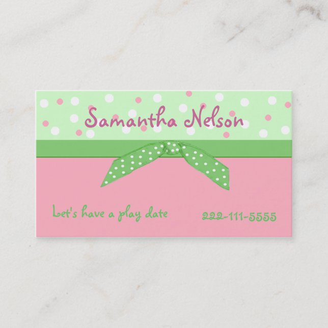 Tarjeta del recinto del chica elegante (Anverso)