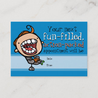 Tarjeta del recordatorio de la cita del dentista