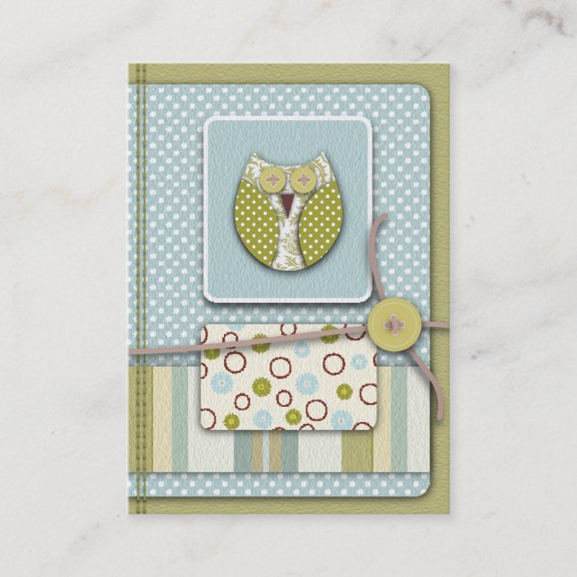 Tarjeta del recordatorio del búho (Anverso)