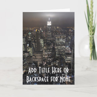 Tarjeta del recuerdo del horizonte de New York