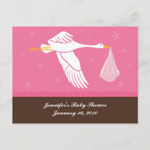 Tarjeta del registro de la cigüeña de Baby Shower