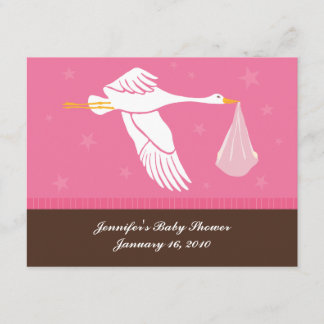 Tarjeta del registro de la cigüeña de Baby Shower