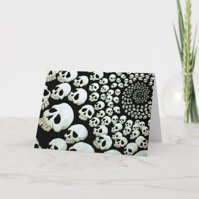 Tarjeta del remolino del cráneo del feliz (Anverso)