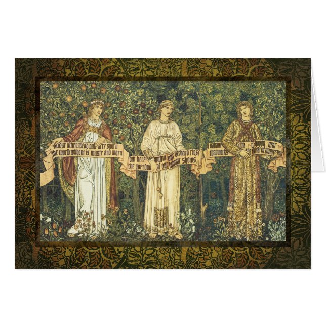 Tarjeta del renacimiento de William Morris (Anverso (Horizontal))