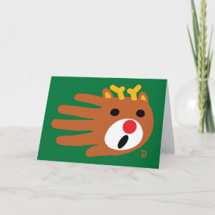 Tarjeta del reno del navidad