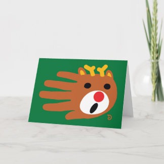 Tarjeta del reno del navidad