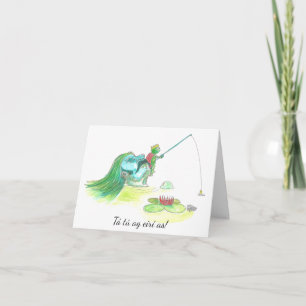 Tarjeta del retiro con el mensaje en irlandés