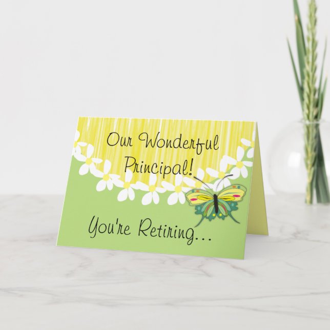 Tarjeta del retiro del director de escuela (Anverso)