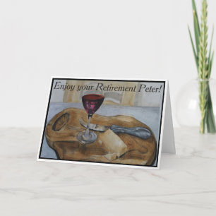 Tarjeta del retiro del tablero del vino y del