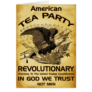 Tarjeta del revolucionario de la fiesta del té