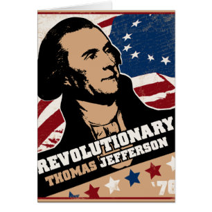 Tarjeta del revolucionario de Thomas Jefferson