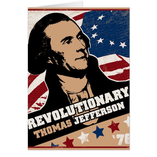Tarjeta del revolucionario de Thomas Jefferson (Frente)
