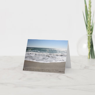 Tarjeta del rezo de Beachwrite'sSerenity
